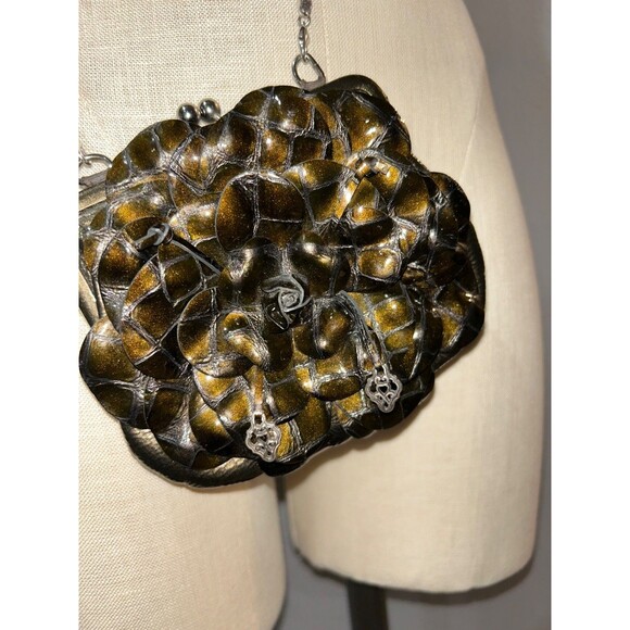 Brighton Women’s Roselie Evening Crossbody Bag Flower Shaped - Picture 2 of 8